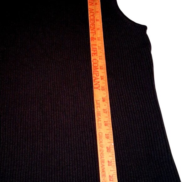 Croft And Barrow Ribbed Knit Shirt Women Medium Black Mock Neck Sleeveless NEW - Picture 5 of 10